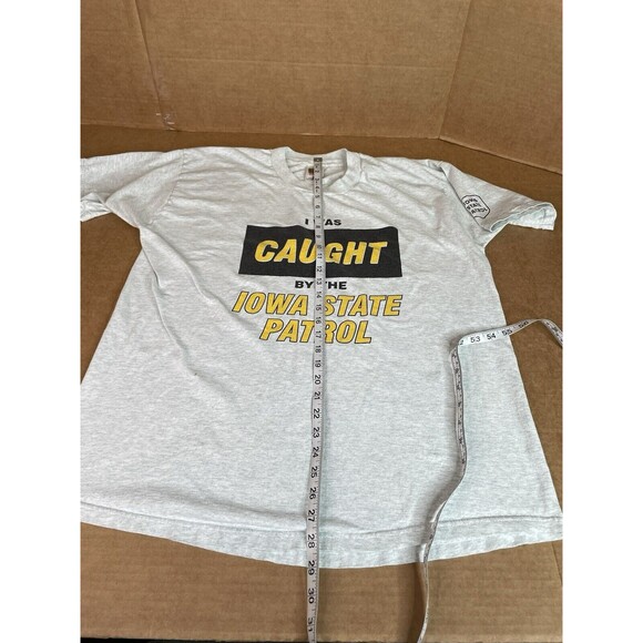 Vintage Iowa Highway Patrol Graphic T Shirt, XL, Fruit Of The Look, Grey - Picture 5 of 5